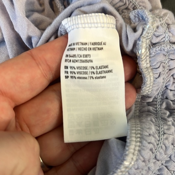 American Eagle Soft & Sexy Faux Wrap Bell Sleeve Top Size Medium - Picture 8 of 9